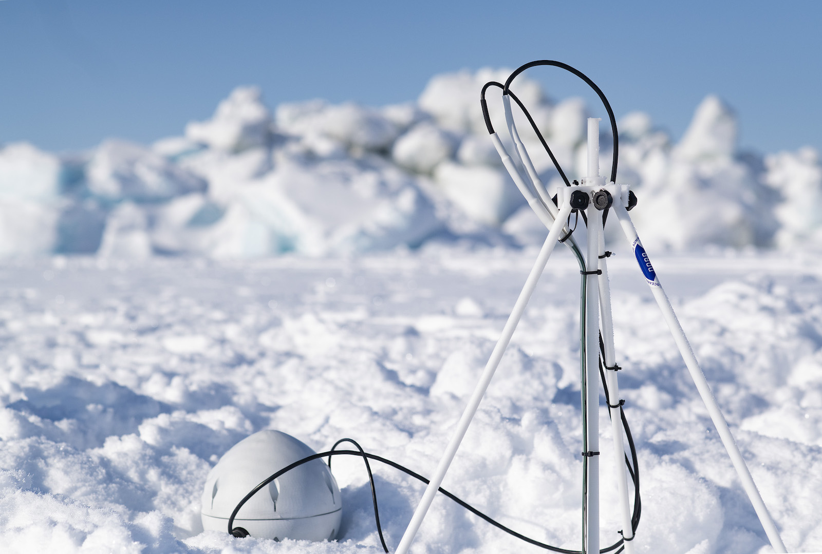 image of an ice mass balance buoy