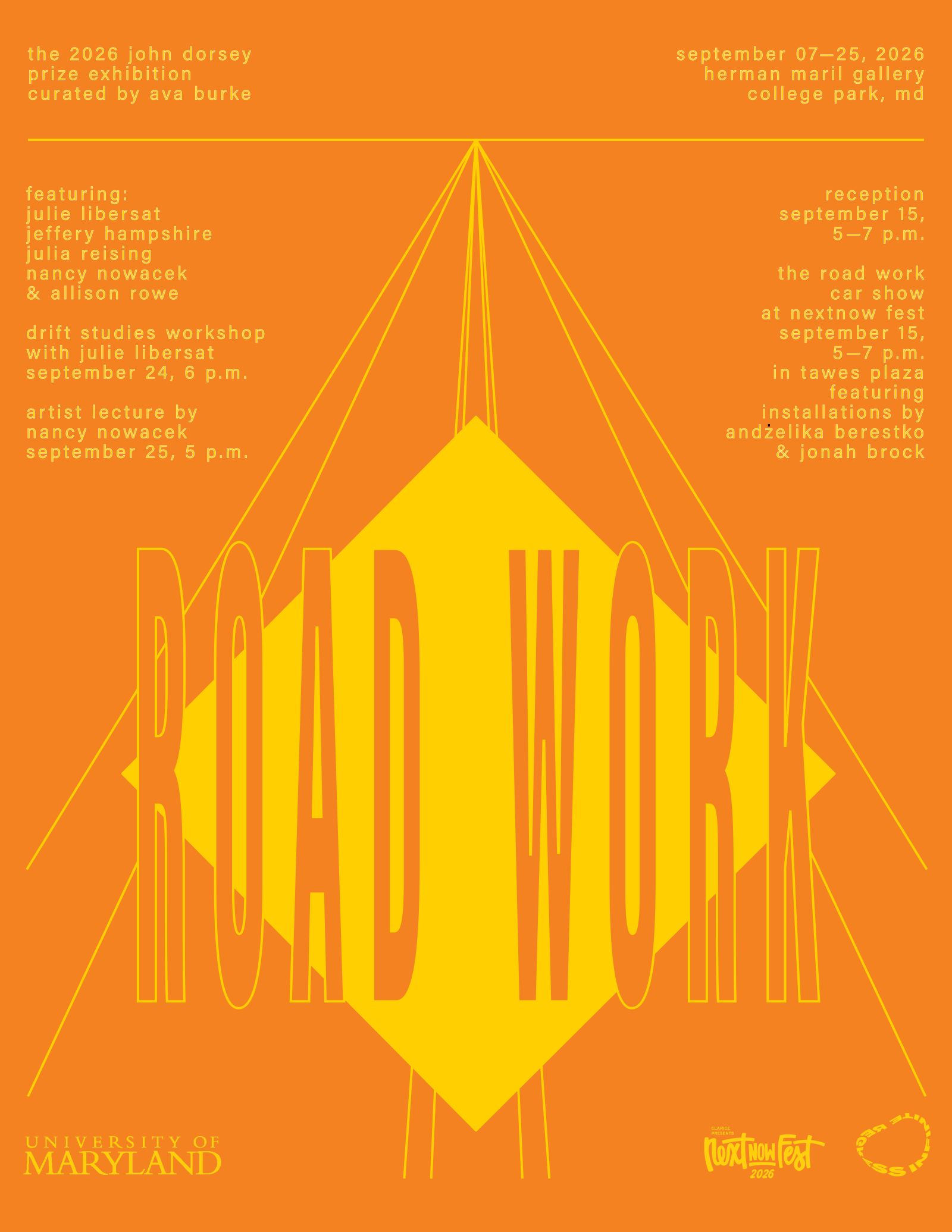 Orange Roadwork Exhibition Poster 